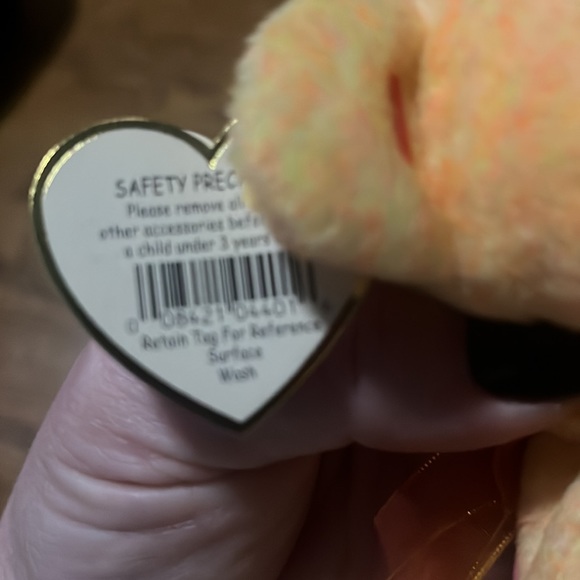 2000 Ty Beanie Babies "Sunny" The Orange E-Bear 8" Plush retired with errors - Picture 10 of 12